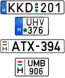 Венгерские номера на машину